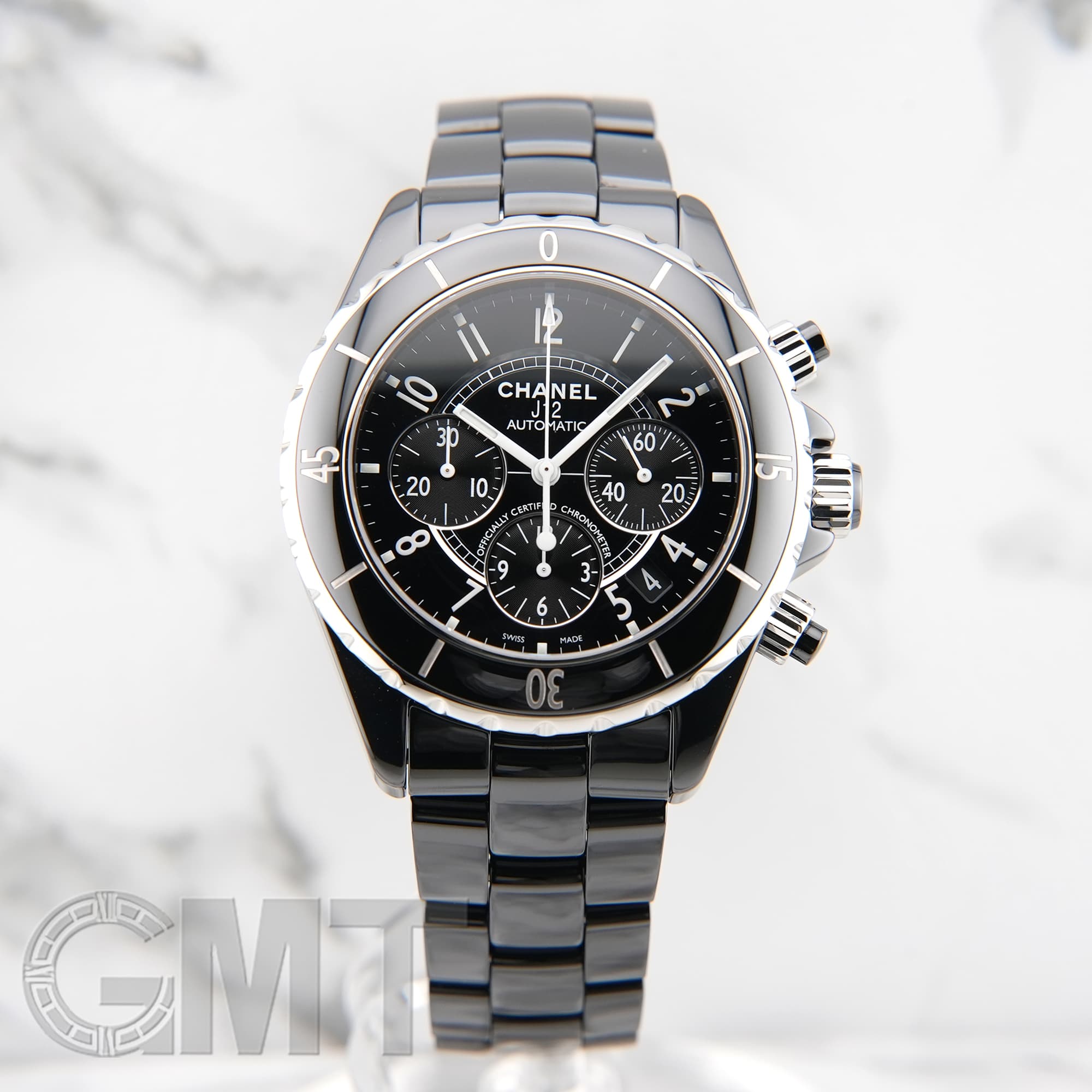 中古)CHANEL シャネル J12 クロノグラフ 41mm H0940 ブラック
