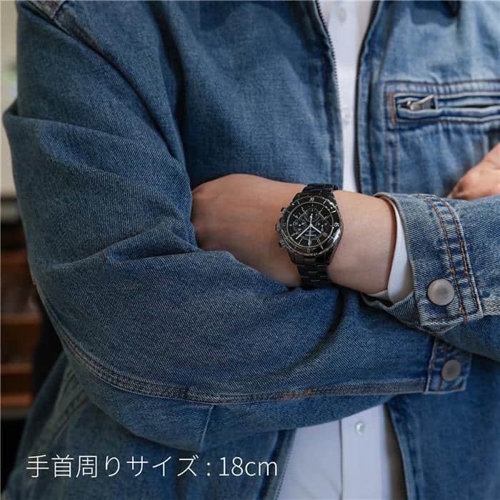 中古)CHANEL シャネル J12 クロノグラフ 41mm H0940 ブラック