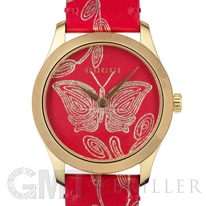新品)GUCCI グッチ Gタイムレス YA1264054 バタフライ レッド（商品ID