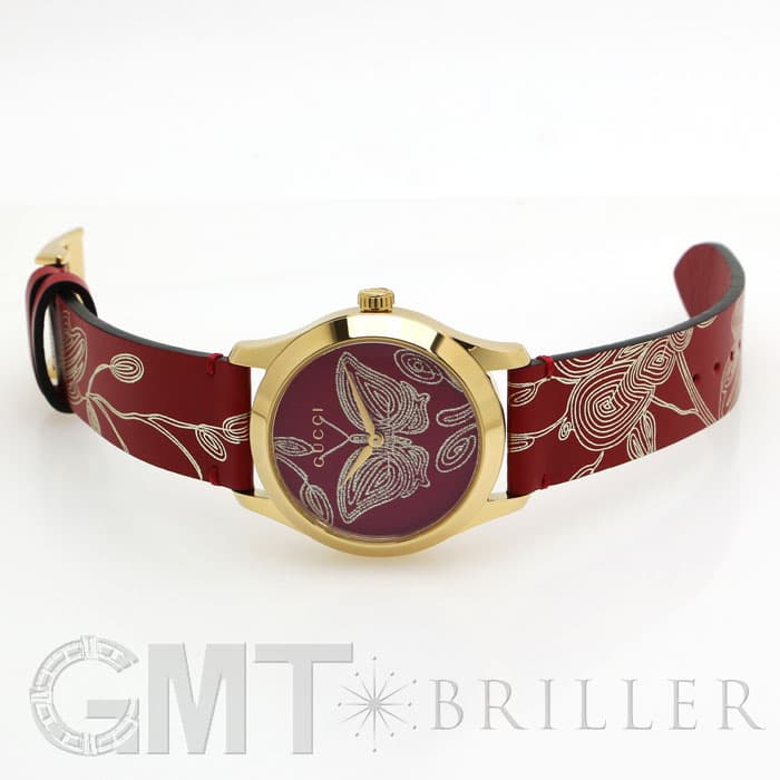 新品)GUCCI グッチ Gタイムレス YA1264054 バタフライ レッド（商品ID