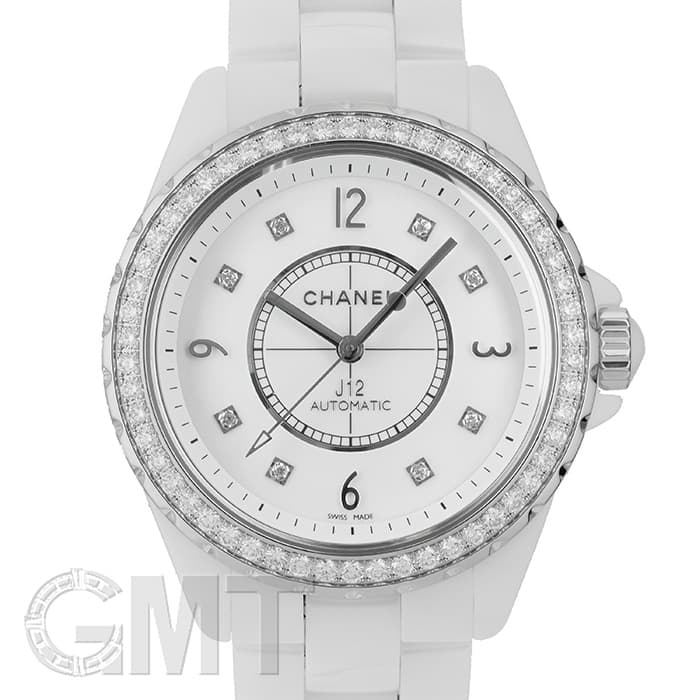 Watch Chanel J12 Diamants  J12 H3111 White Ceramic - Diamonds - Slim Bezel  - 38mm