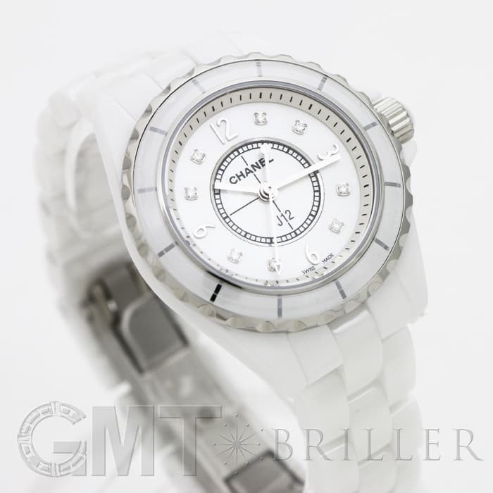 新品)CHANEL シャネル J12 H2570 ホワイトセラミック MOP/8Pダイヤ
