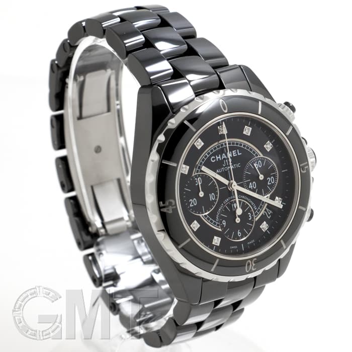 中古)CHANEL シャネル J12 クロノグラフ H2419 ブラックセラミック 9P