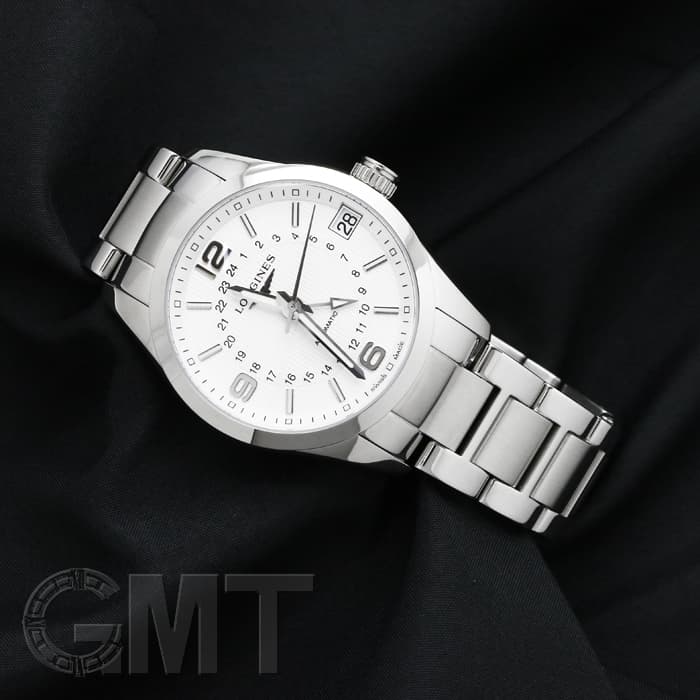 ロンジン LONGINES L2.799.4 コンクエスト クラシック GMT デイト 自動巻き メンズ 箱付き_831013 新品)LONGINES ロンジン コンクエスト クラシック L2.799.4.76.6（商品
