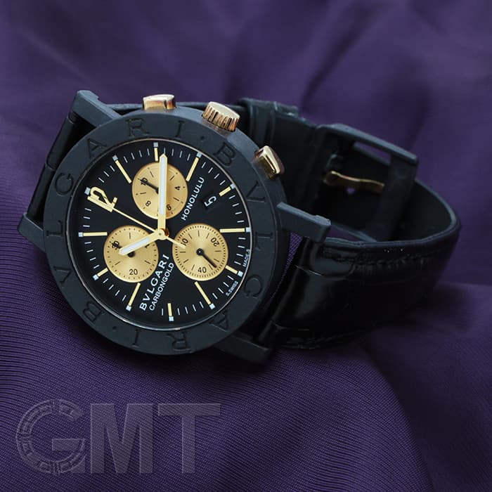 中古)BVLGARI ブルガリ ブルガリ・ブルガリ クロノグラフ カーボン