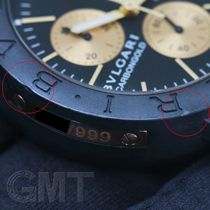 ブルガリ BVLGARI クロノグラフ カーボン　イエローゴールド　999本限定 ブルガリ BVLGARI クロノグラフ カーボン イエローゴールド 999本限定