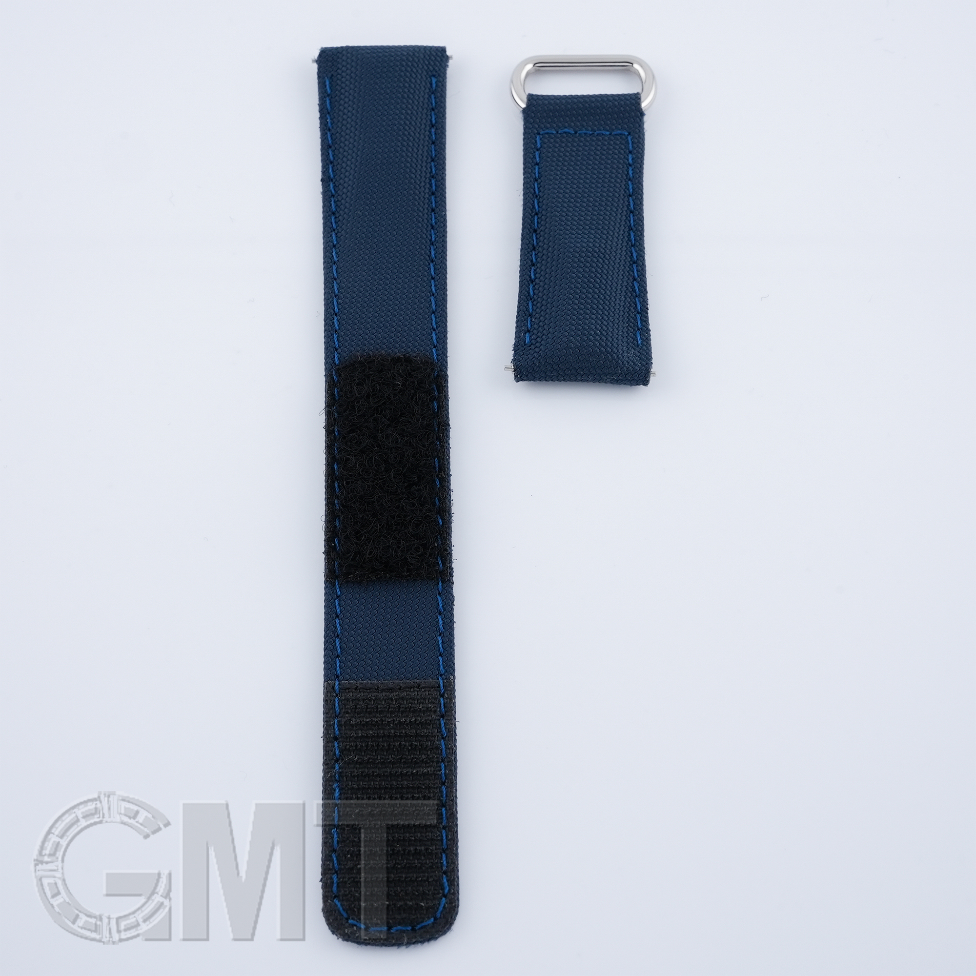 ジャン ルソー JEAN ROUSSEAU 時計ベルト ストラップ 20mm 新品)JEAN ROUSSEAU ジャン・ルソー ベルクロ ブルー ストラップ