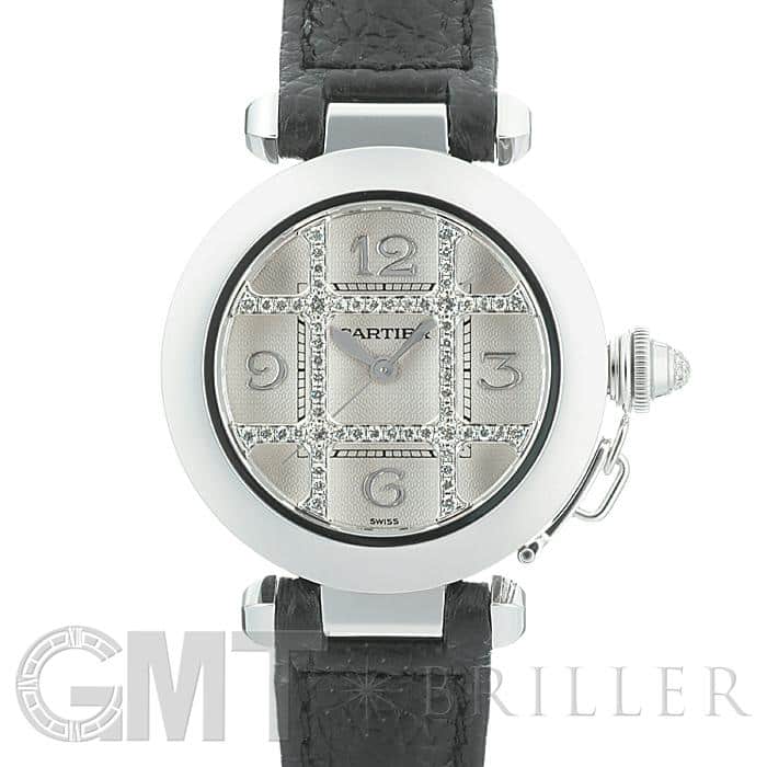 カルティエ Cartier 腕時計 パシャ 32 グリッド WJ101456 デイト 60ポイント ダイヤグリッドケース 1ポイント パビリオン ダイヤリュウズガード ギョーシェ ヴァーグ ホワイト文字盤 K18WG ブラック アリゲーターレザーベルト 自動巻き 【中古】 楽天市場】カルティエ Cartier 腕時計 パシャ 32 グリッド WJ101456