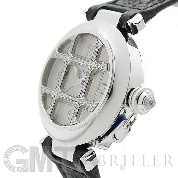カルティエ Cartier 腕時計 パシャ 32 グリッド WJ101456 デイト 60ポイント ダイヤグリッドケース 1ポイント パビリオン ダイヤリュウズガード ギョーシェ ヴァーグ ホワイト文字盤 K18WG ブラック アリゲーターレザーベルト 自動巻き 【中古】 楽天市場】カルティエ Cartier 腕時計 パシャ 32 グリッド WJ101456
