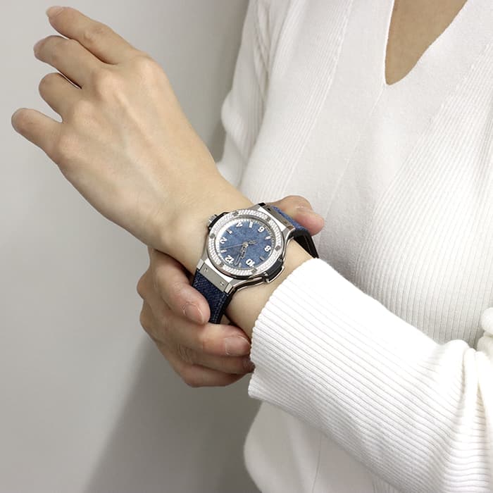 中古)HUBLOT ウブロ ビッグバン ジーンズ ダイヤモンド 361.SX.2710.NR