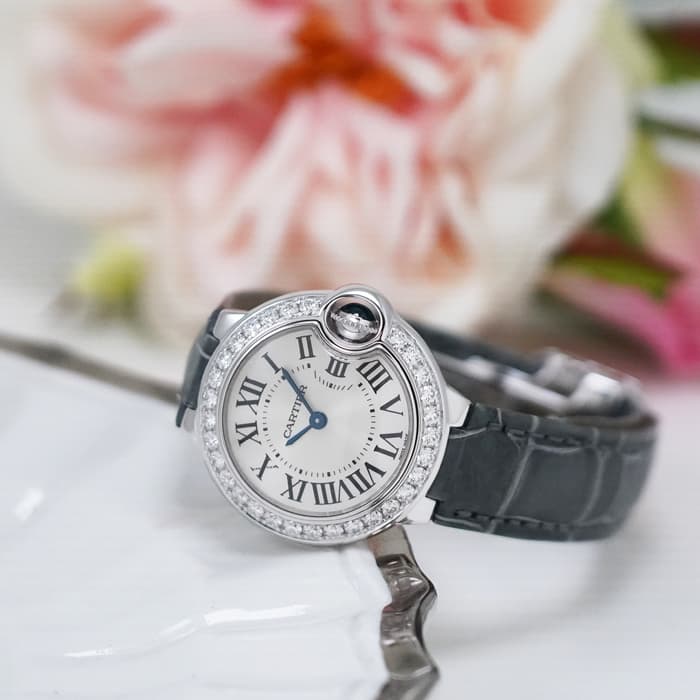中古)CARTIER カルティエ バロンブルー WE900351 ベゼルダイヤ