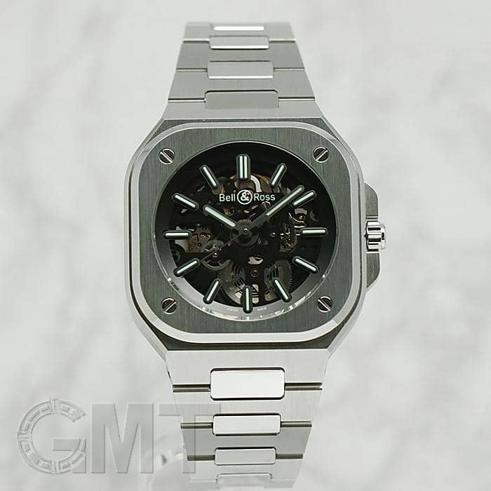 中古)BELL & ROSS ベル&ロス BR スケルトン ナイトラム BR05A-BL-SK-ST