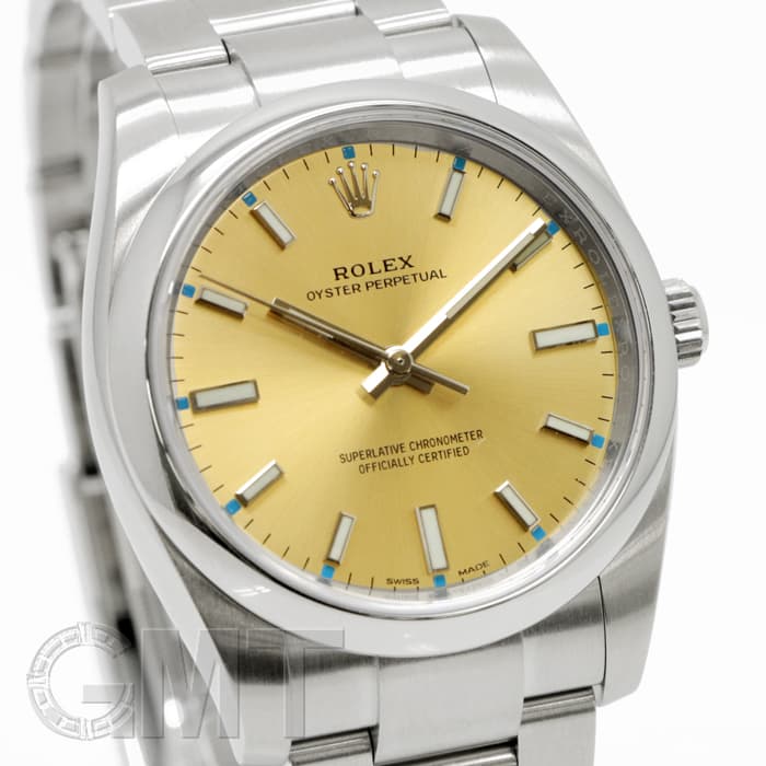中古)ROLEX ロレックス オイスターパーペチュアル 114200 シャンパン