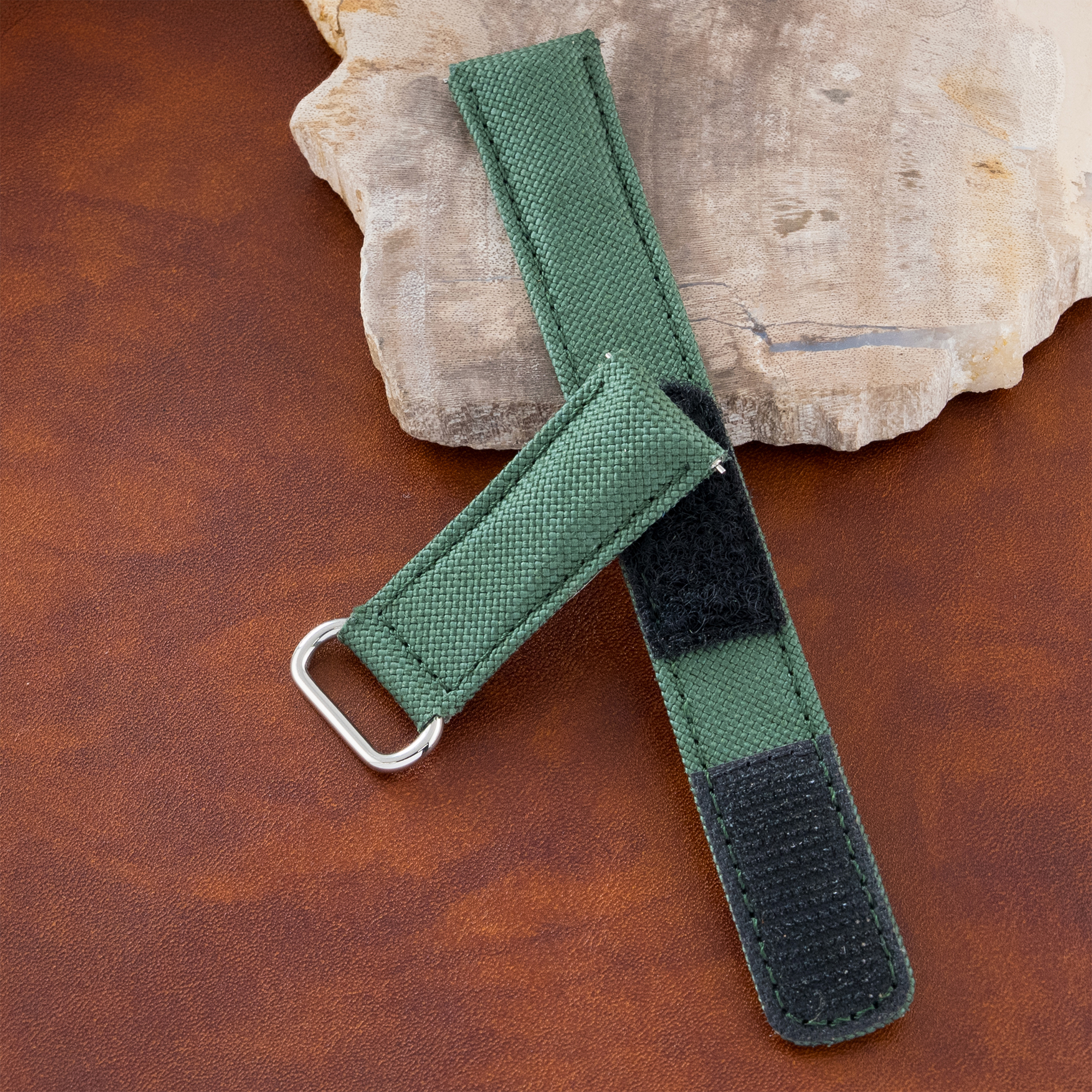 新品)JEAN ROUSSEAU ジャン・ルソー ベルクロ ダークダークグリーン