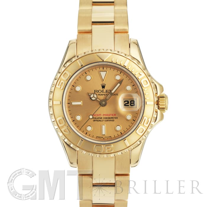 じん0807　　　　　実寸W33 L34 ゴールデンサイズ　貴重 中古)ROLEX ロレックス ヨットマスター 69628 シャンパン S番（商品ID