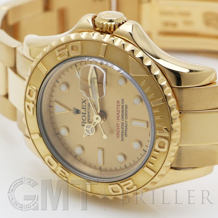 じん0807　　　　　実寸W33 L34 ゴールデンサイズ　貴重 中古)ROLEX ロレックス ヨットマスター 69628 シャンパン S番（商品ID