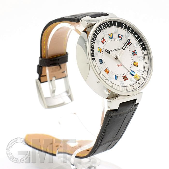 中古)LOUIS VUITTON ルイ・ヴィトン タンブール ムーン デュアルタイム