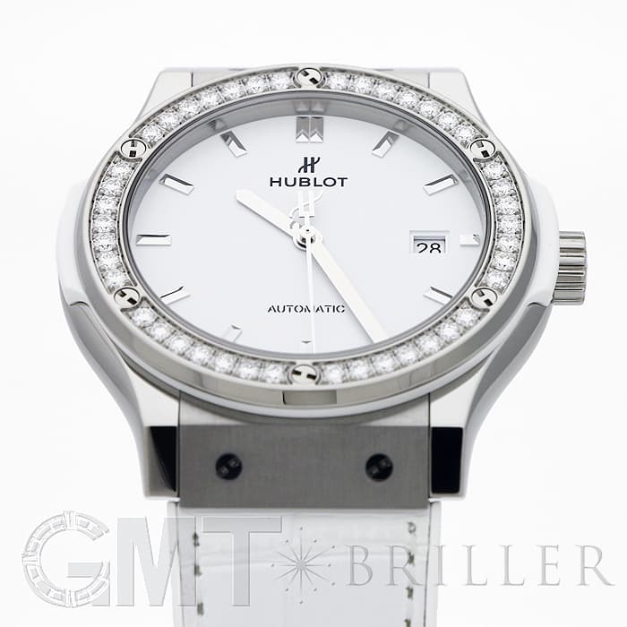 新品)HUBLOT ウブロ クラシック チタニウム ホワイトダイヤモンド 542
