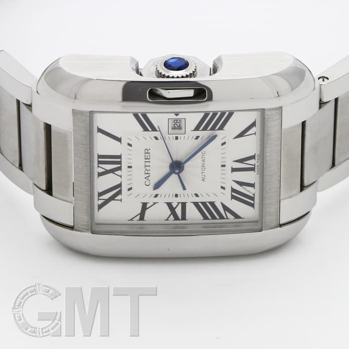 カルティエ Cartier 腕時計 タンク アングレーズ LM W5310009 デイト シルバー ギョーシェ レクタンギュラー文字盤 SS 自動巻き 【中古】 新品)CARTIER カルティエ タンク アングレーズ LM シルバー W5310009