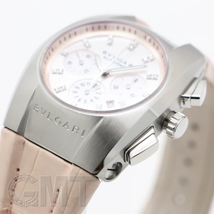 ブルガリ BVLGARI エルゴン クロノグラフ EG35SCH レディース 腕時計 21P ダイヤ デイト ピンクシェル 自動巻き Ergon 90288627 90290742 BVLGARI（ブルガリ） エルゴン クロノグラフ EG35SCH レディース