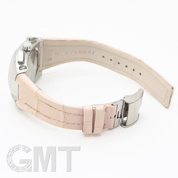 ブルガリ BVLGARI エルゴン クロノグラフ EG35SCH レディース 腕時計 21P ダイヤ デイト ピンクシェル 自動巻き Ergon 90288627 90290742 BVLGARI（ブルガリ） エルゴン クロノグラフ EG35SCH レディース