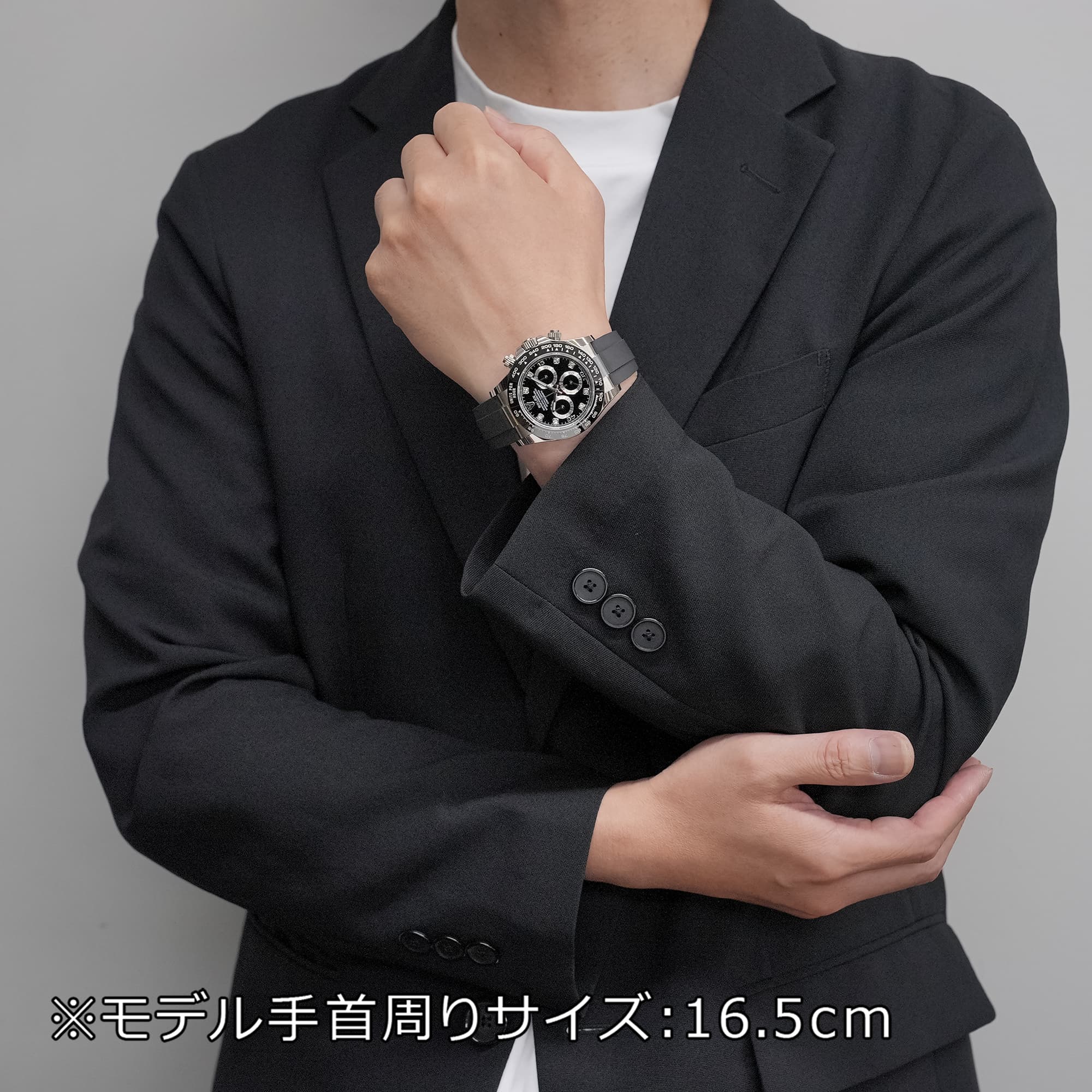 x*x様 【新品】ROLEX ロレックス 長財布 ライトグレー 紙袋＆リボン付 中古)ROLEX ロレックス デイトナ 116519LNG ブラック【一部純正保護