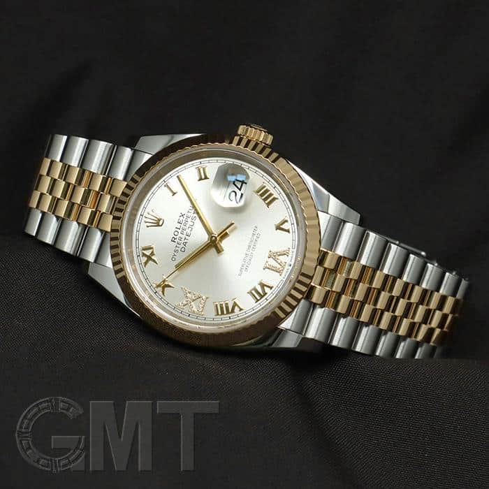 極美品✨ ROLEX ロレックス　デイトジャスト 4コマ　ゴールド　シルバー 中古)ROLEX ロレックス デイトジャスト 126233 シルバーローマ 69