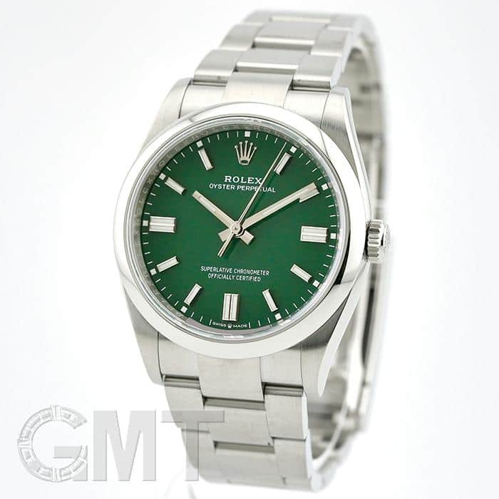 中古)ROLEX ロレックス オイスターパーペチュアル 36 126000 グリーン