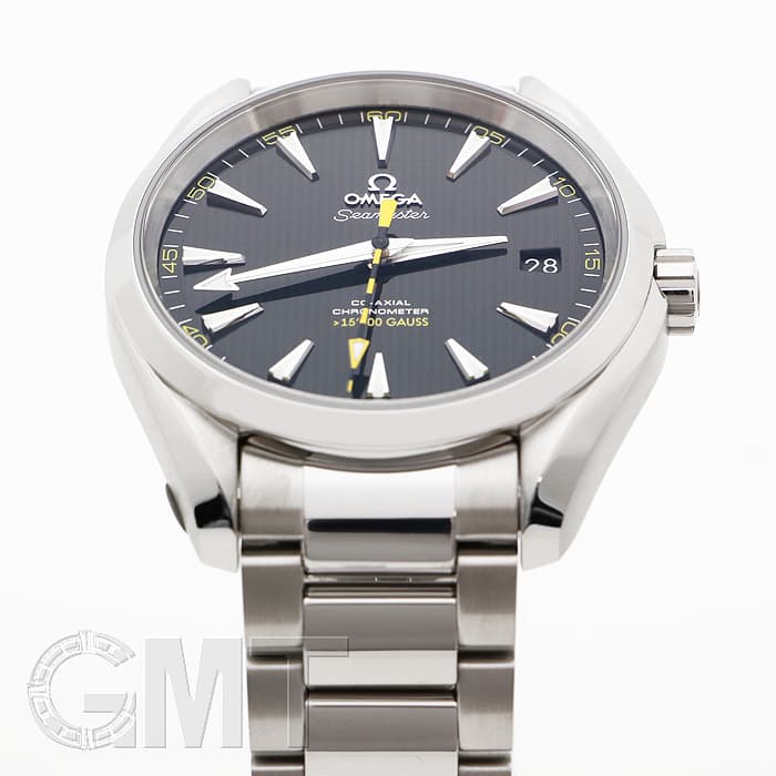 未使用に近い。　美品！！希少品オメガ　シーマスター　GMTコーアクシャル 新品)OMEGA オメガ シーマスター アクアテラ コーアクシャル クロノ