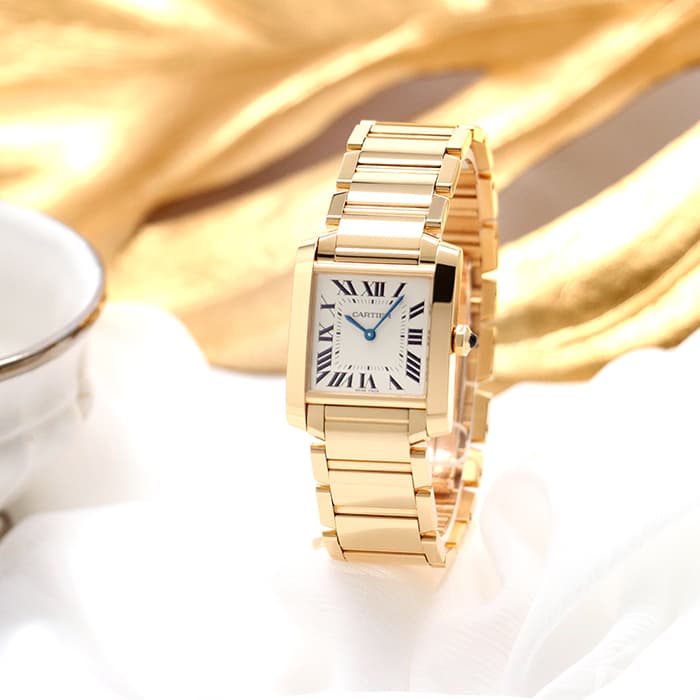 カルティエ タンクフランセーズMM、２針日付有 Cartier - カルティエ タンクフランセーズMM、2針日付有の通販 by