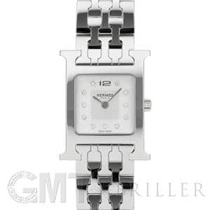 HERMES エルメス Hウォッチ HH1.210.290/4804 036745WW00 ホワイトMOP SSブレス 11Pダイヤ メイン