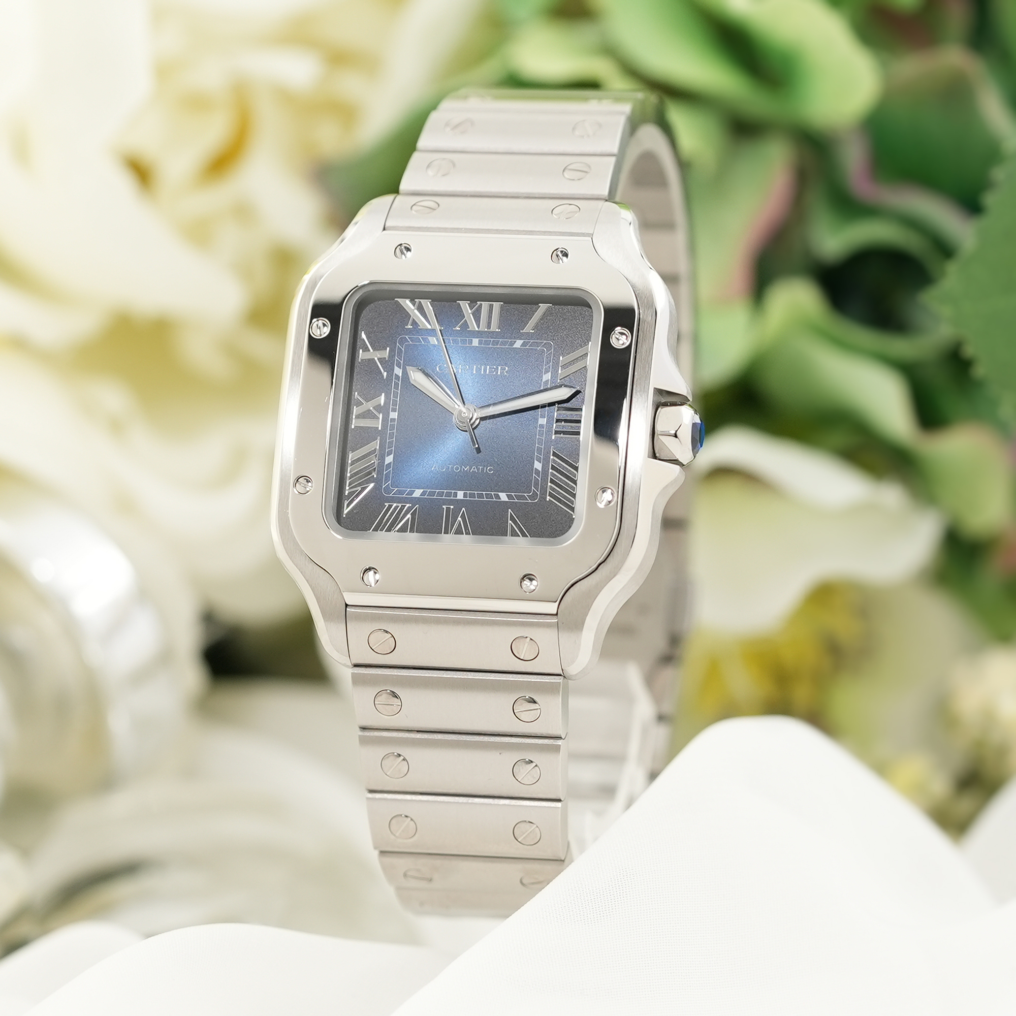 中古)CARTIER カルティエ サントス MM WSSA0063【未使用】（商品ID