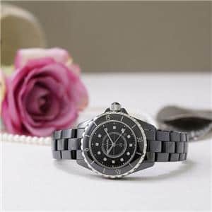 CHANEL シャネル J12 ブラック セラミック 12Pダイヤ H1625 33mm メイン