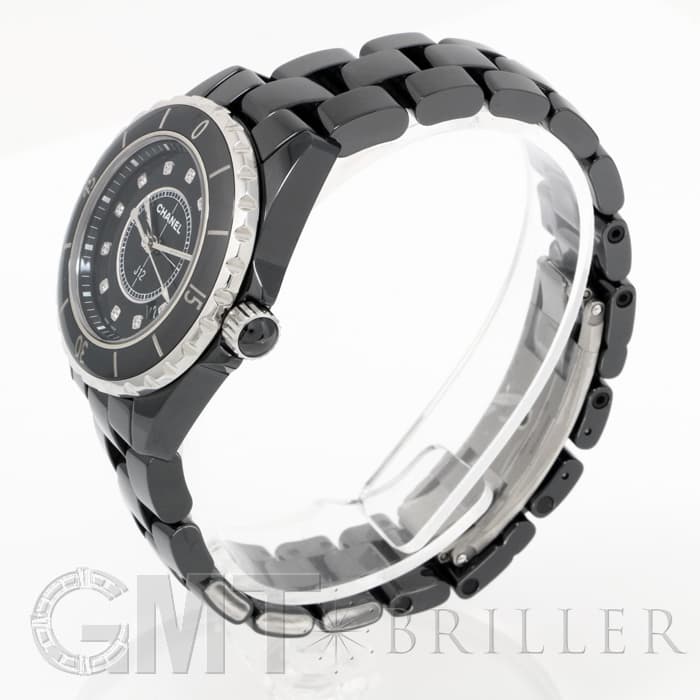 シャネル CHANEL J12 33mm H1625 レディース 腕時計 12P ダイヤ デイト ブラック セラミック クォーツ ウォッチ 90318324 シャネル J12 33mm 12Pダイヤ H1625 ブラック/ダイヤモンド レディース