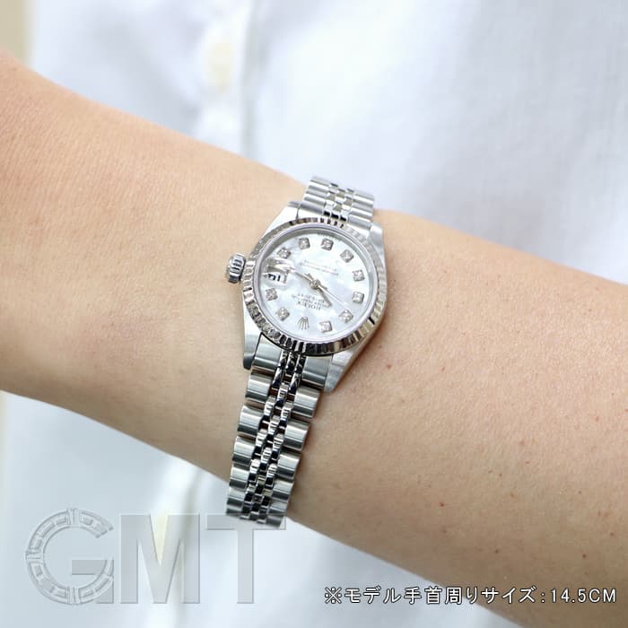 ROLEX ロレックス 79174NG デイトジャスト 10P ダイヤモンド 腕時計 ステンレススチール SS K18WG レディース 中古 254300 ファッション ロレックス ROLEX デイトジャスト 79174NG F番