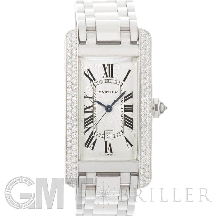 Cartier タンクアメリカン mm ホワイトゴールド 中古)CARTIER カルティエ タンク アメリカン MM