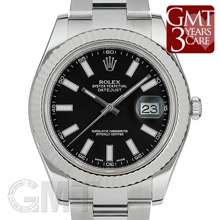 中古)ROLEX ロレックス デイトジャスト II 116334 ブラック（商品ID