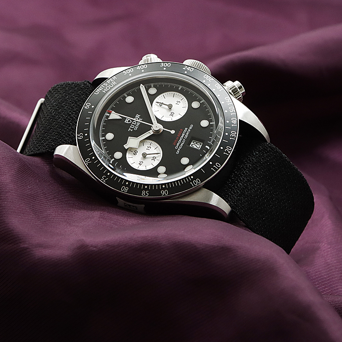 新品)TUDOR チューダー ブラックベイ ブラック ファブリックストラップ