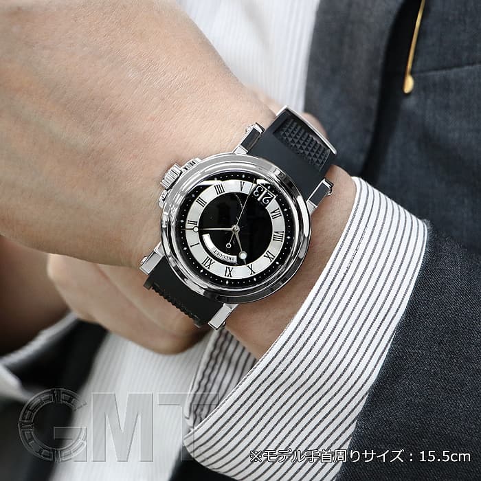 中古)BREGUET ブレゲ マリーン ラージデイト 5817ST/92/5V8 ブラック