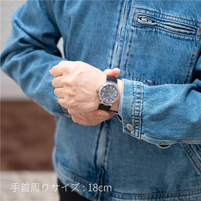 ブレゲ マリーン 5517 レザーベルト ネイビー 美品 ブレゲ マリーン 5517 レザーベルト ネイビー 美品 三越伊勢丹