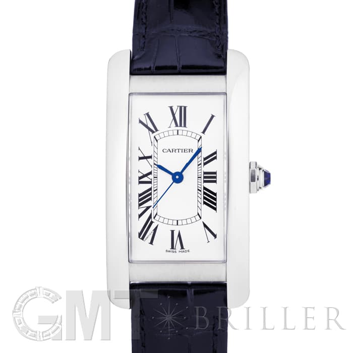 CartierカルティエタンクアメリカンSM WG腕時計 シルバー 新品)CARTIER カルティエ タンク アメリカン MM シルバー WSTA0017