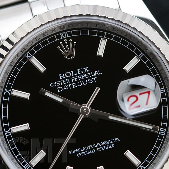 中古)ROLEX ロレックス デイトジャスト 116234 ブラック ジュビリー