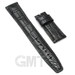 ウォッチアクセサリー 革バンド 【GMTオリジナル ストラップ】IWC用 クロコダイル　サイズ20ｍｍ-18ｍｍ　ブラック メイン