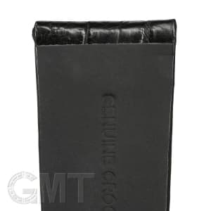 ウォッチアクセサリー 革バンド 【GMTオリジナル ストラップ】IWC用 クロコダイル　サイズ20ｍｍ-18ｍｍ　ブラック メイン