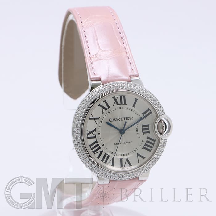 中古)CARTIER カルティエ バロンブルー 36mm ベゼルダイヤ WE900651