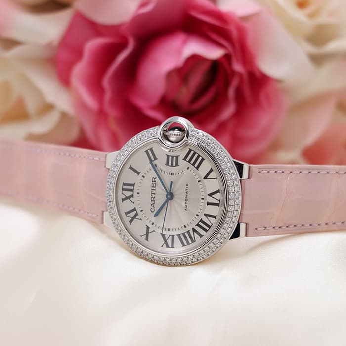 中古)CARTIER カルティエ バロンブルー 36mm ベゼルダイヤ 中古)CARTIER カルティエ バロンブルー 36mm ベゼルダイヤ