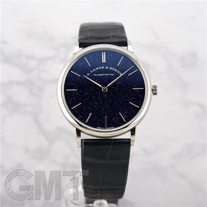 青黒シヴァンリンネ 中古)A. LANGE & SOHNE ランゲ&ゾーネ サクソニア フラッハ 39mm