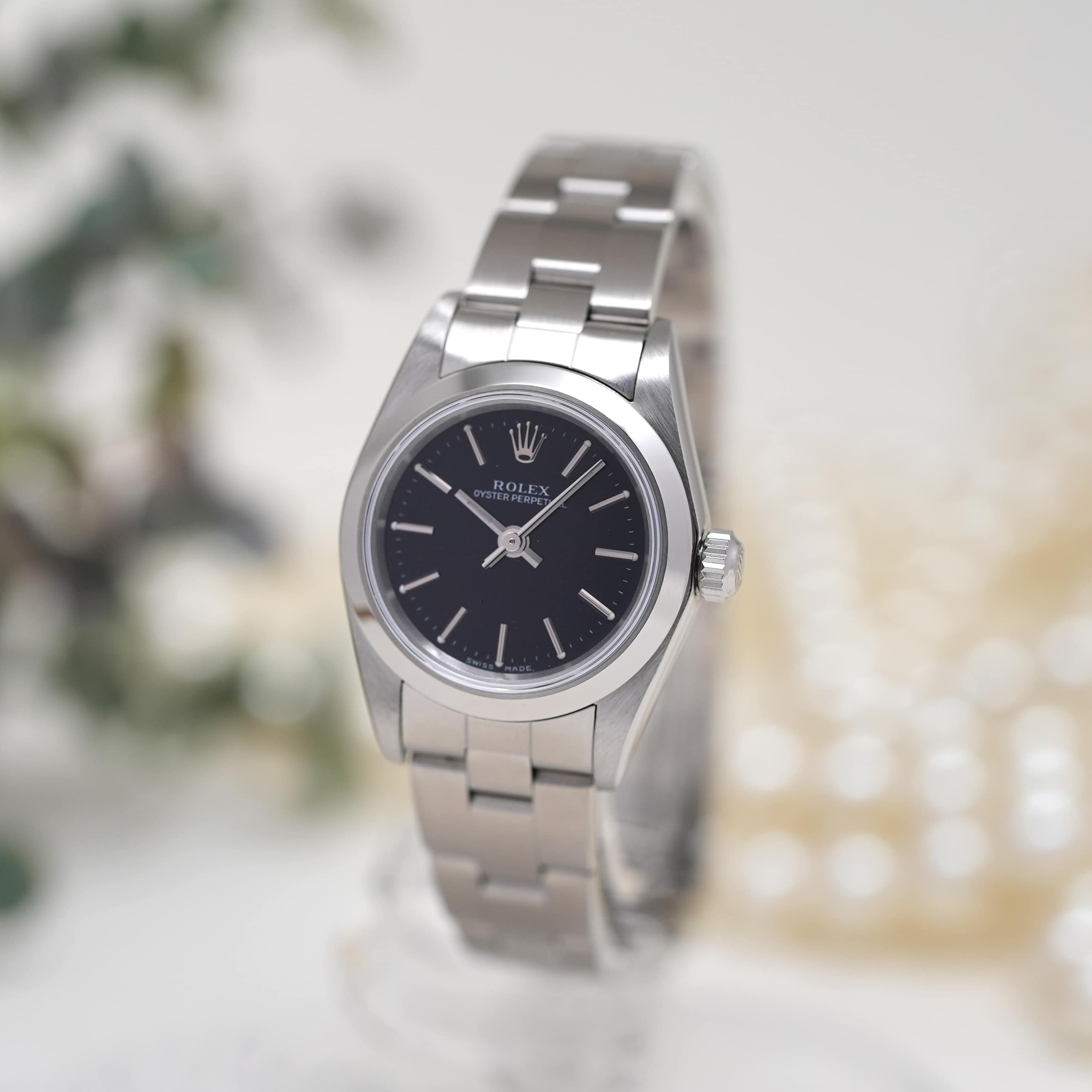 中古)ROLEX ロレックス オイスターパーペチュアル 76080 ブラック