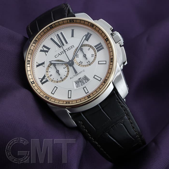 新品)CARTIER カルティエ カリブル ドゥ カルティエ クロノグラフ