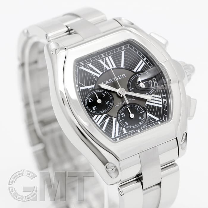 カルティエ　ロードスター　パパ 中古)CARTIER カルティエ ロードスター クロノグラフ XL W62020X6